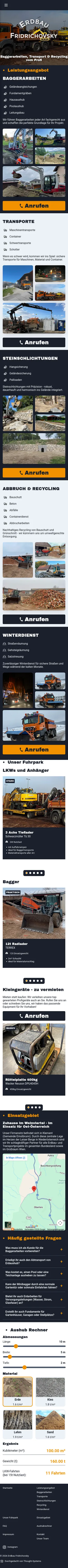 Erdbau Fridrichovsky Mobilansicht